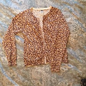 GAP Leopard Print Cardigan XS